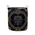 Vintage Leo Zodiac Sign Print Collapsible Laundry Basket