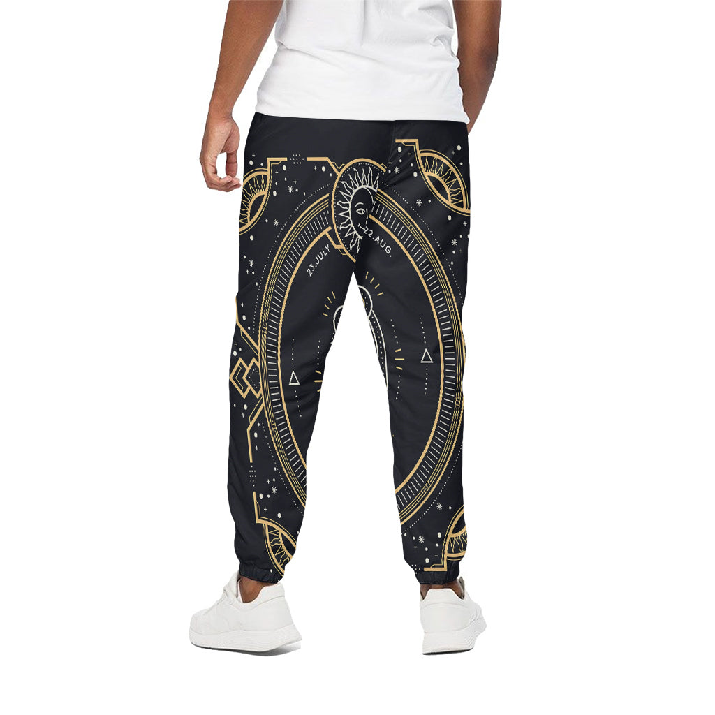 Vintage Leo Zodiac Sign Print Cotton Pants