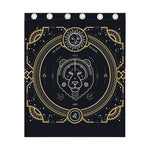 Vintage Leo Zodiac Sign Print Curtain