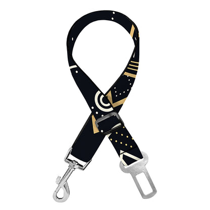 Vintage Leo Zodiac Sign Print Dog Seat Belt