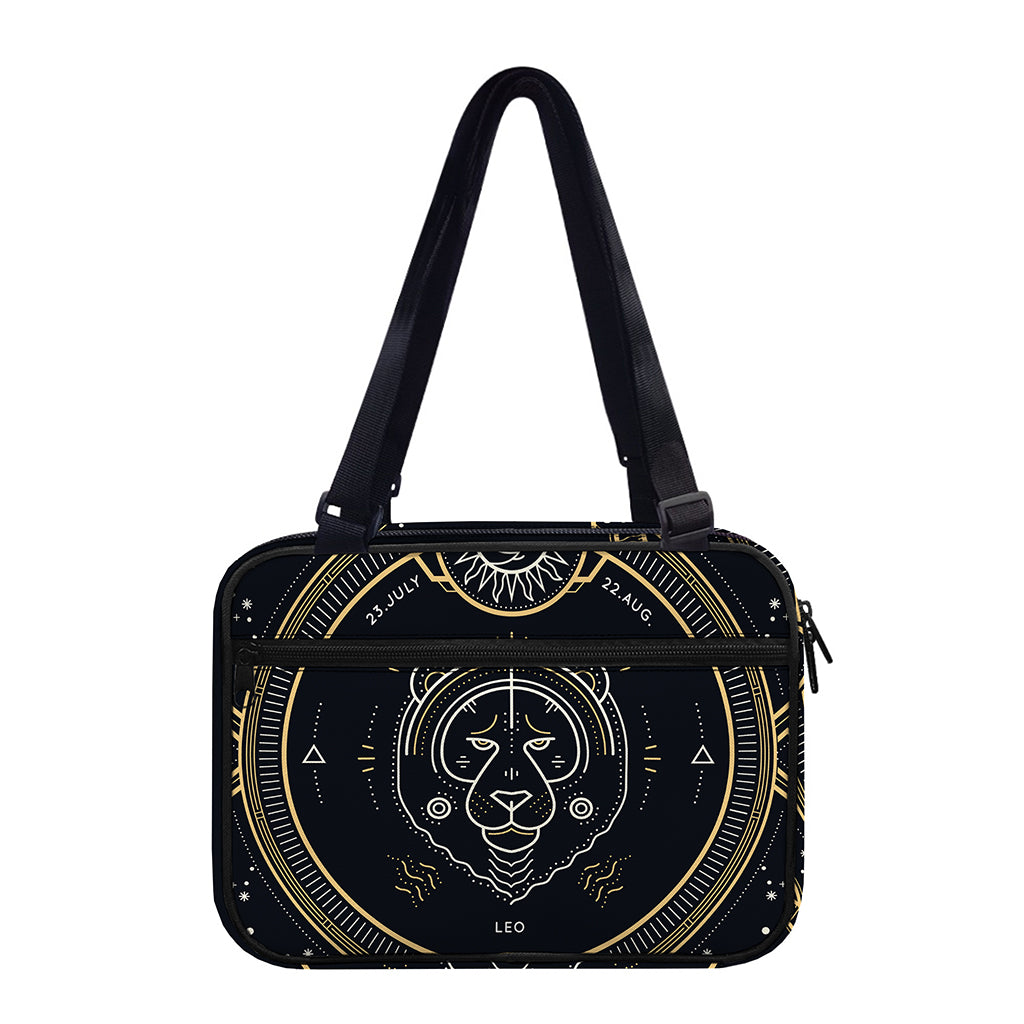 Vintage Leo Zodiac Sign Print Double Strap Bible Bag