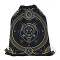 Vintage Leo Zodiac Sign Print Drawstring Bag
