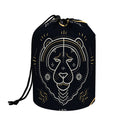 Vintage Leo Zodiac Sign Print Drawstring Makeup Bag