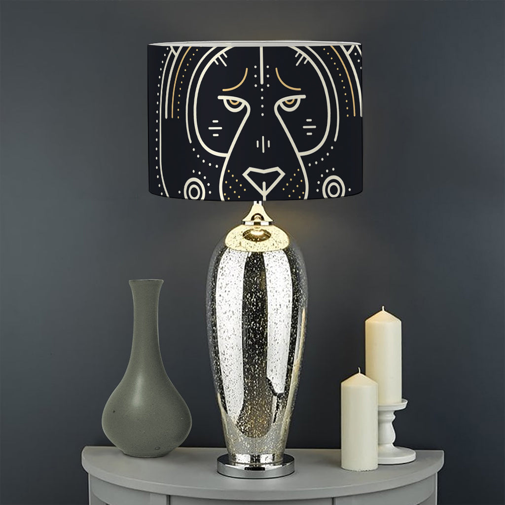 Vintage Leo Zodiac Sign Print Drum Lamp Shade
