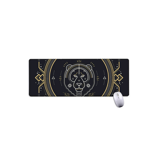 Vintage Leo Zodiac Sign Print Extended Mouse Pad