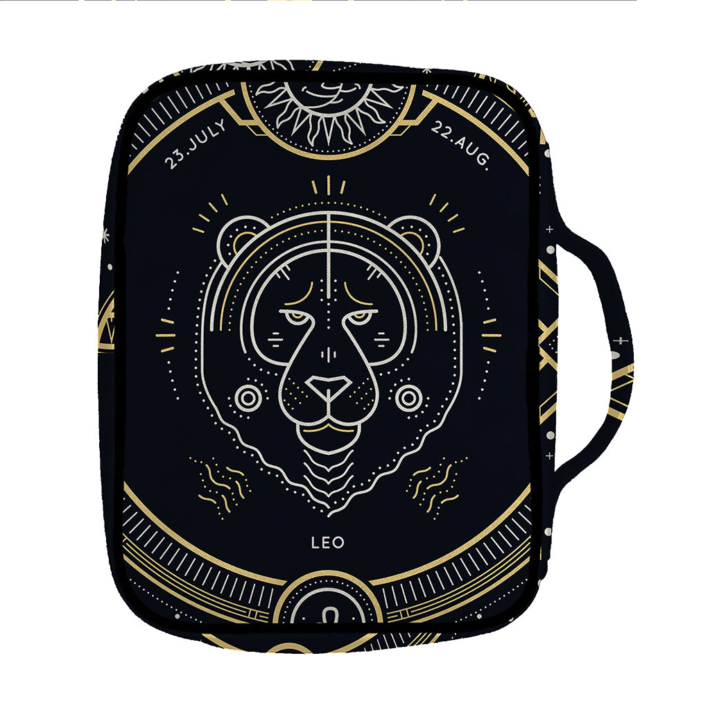 Vintage Leo Zodiac Sign Print Front Pocket Bible Bag