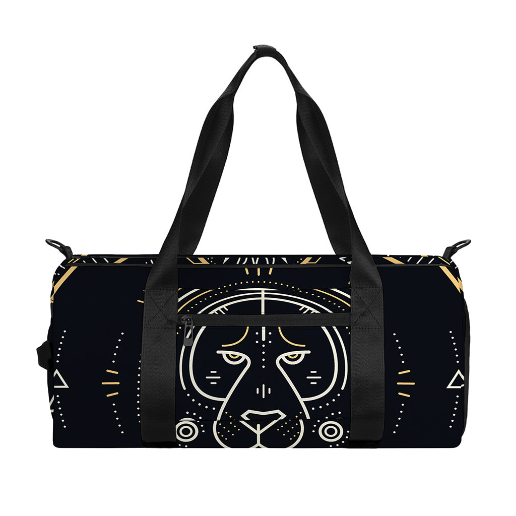 Vintage Leo Zodiac Sign Print Gym Bag