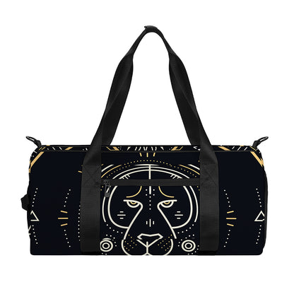 Vintage Leo Zodiac Sign Print Gym Bag