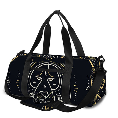 Vintage Leo Zodiac Sign Print Gym Bag