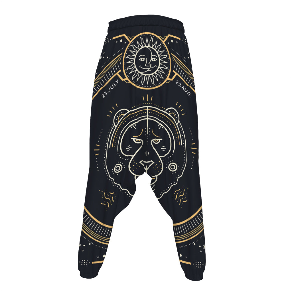 Vintage Leo Zodiac Sign Print Hammer Pants