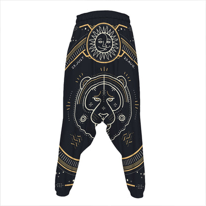 Vintage Leo Zodiac Sign Print Hammer Pants