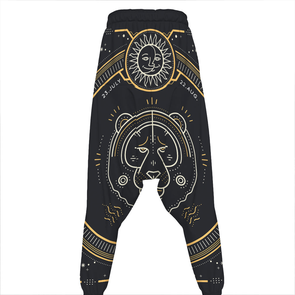 Vintage Leo Zodiac Sign Print Hammer Pants