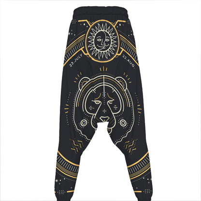 Vintage Leo Zodiac Sign Print Hammer Pants