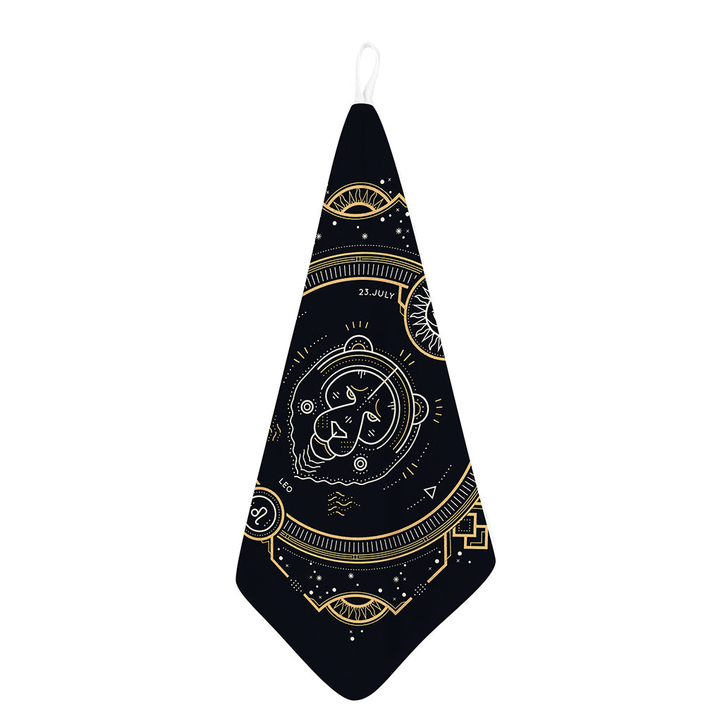 Vintage Leo Zodiac Sign Print Hand Towel