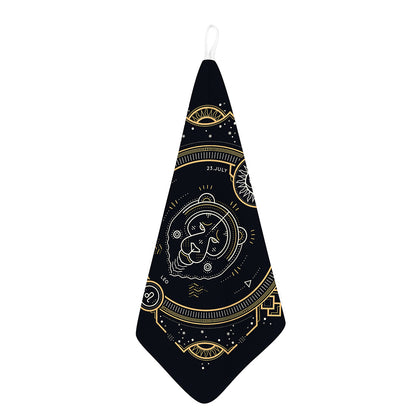 Vintage Leo Zodiac Sign Print Hand Towel