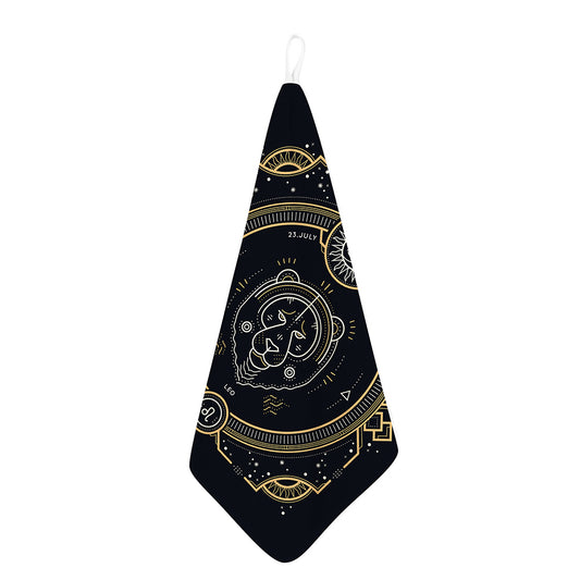 Vintage Leo Zodiac Sign Print Hand Towel