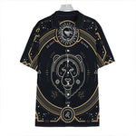 Vintage Leo Zodiac Sign Print Hawaiian Shirt