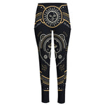 Vintage Leo Zodiac Sign Print High-Waisted Pocket Leggings