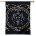 Vintage Leo Zodiac Sign Print House Flag