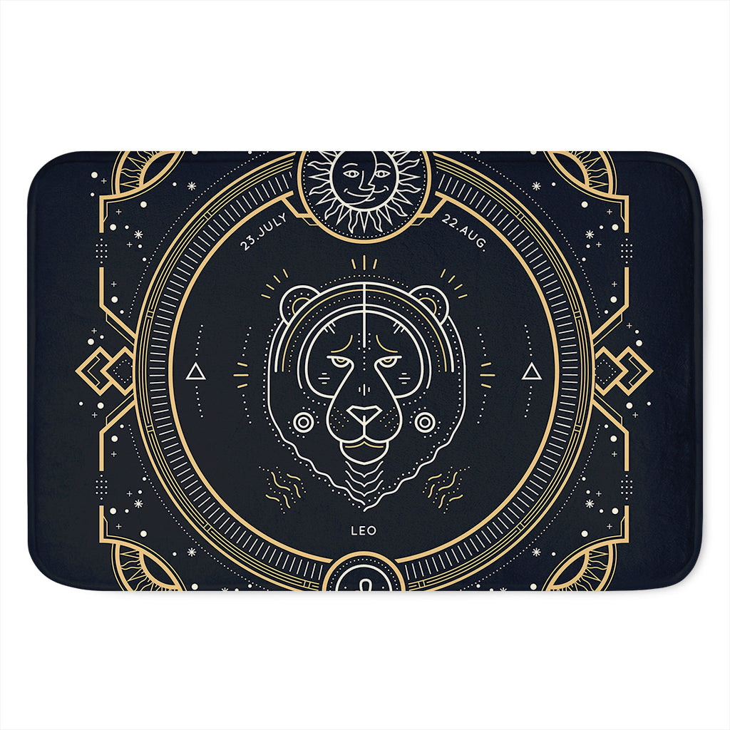 Vintage Leo Zodiac Sign Print Indoor Door Mat