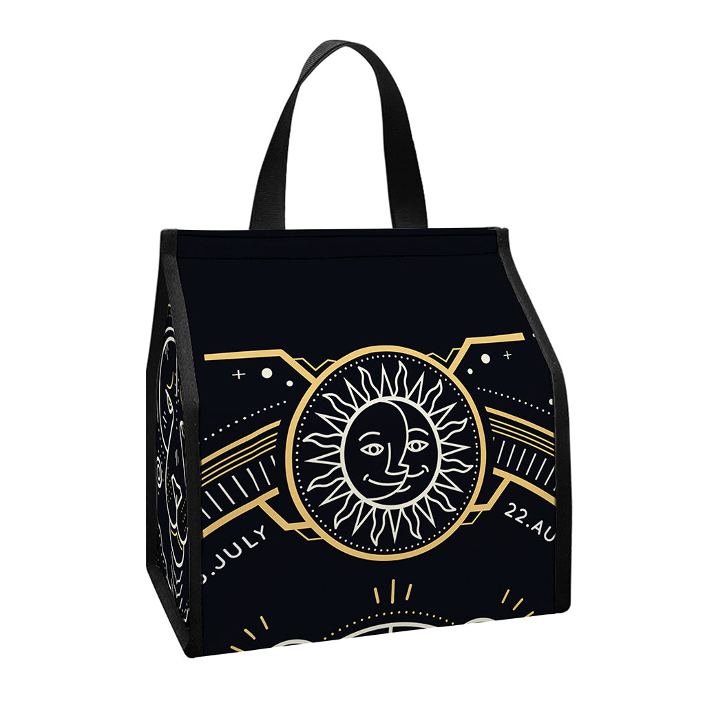 Vintage Leo Zodiac Sign Print Insulated Lunch Tote