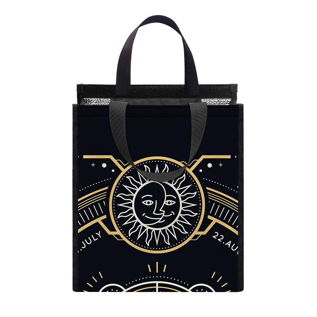 Vintage Leo Zodiac Sign Print Insulated Lunch Tote