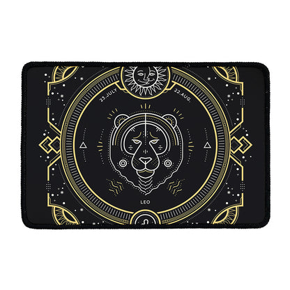 Vintage Leo Zodiac Sign Print Kitchen Mat