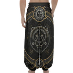 Vintage Leo Zodiac Sign Print Lantern Pants
