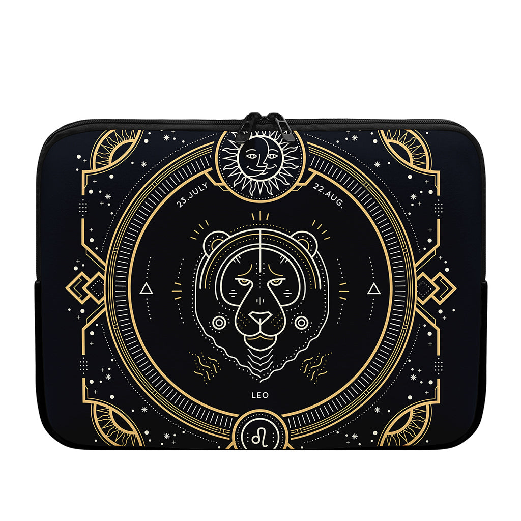 Vintage Leo Zodiac Sign Print Laptop Sleeve
