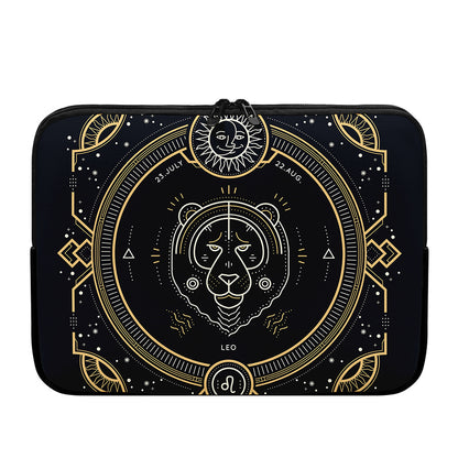 Vintage Leo Zodiac Sign Print Laptop Sleeve