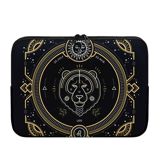 Vintage Leo Zodiac Sign Print Laptop Sleeve