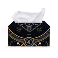 Vintage Leo Zodiac Sign Print Leather Tissue Box Cover