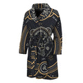 Vintage Leo Zodiac Sign Print Men's Bathrobe