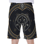 Vintage Leo Zodiac Sign Print Men's Beach Shorts