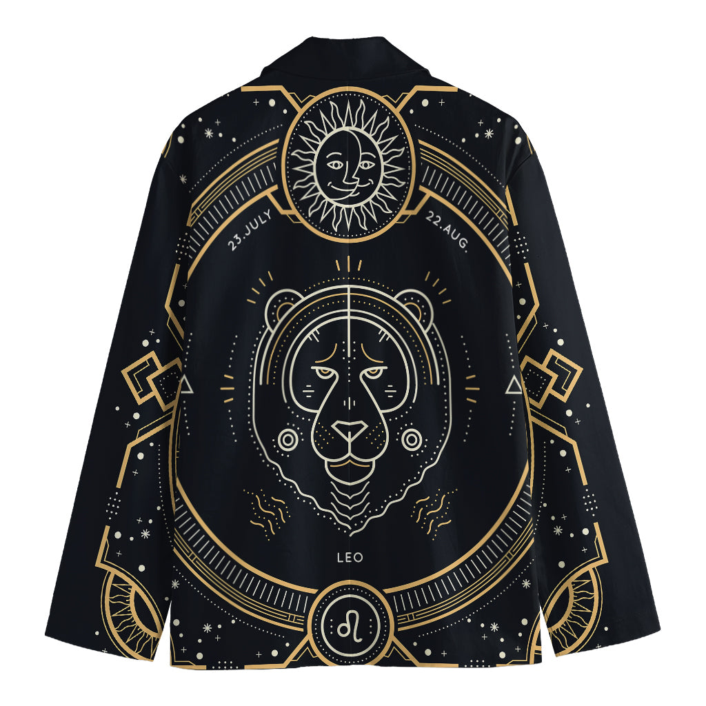 Vintage Leo Zodiac Sign Print Men's Blazer