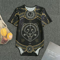 Vintage Leo Zodiac Sign Print Men's Bodysuit