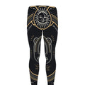 Vintage Leo Zodiac Sign Print Men's Leggings