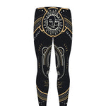 Vintage Leo Zodiac Sign Print Men's leggings