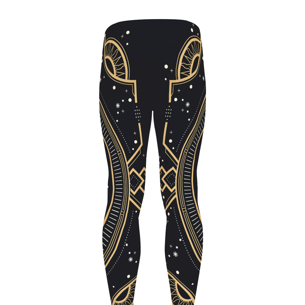 Vintage Leo Zodiac Sign Print Men's leggings
