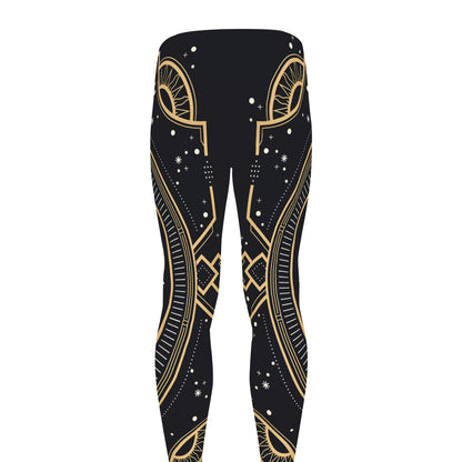 Vintage Leo Zodiac Sign Print Men's leggings