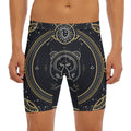 Vintage Leo Zodiac Sign Print Men's Long Boxer Briefs
