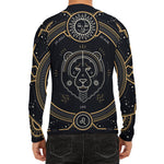 Vintage Leo Zodiac Sign Print Men's Long Sleeve Rash Guard