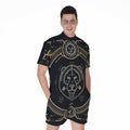 Vintage Leo Zodiac Sign Print Men's Romper