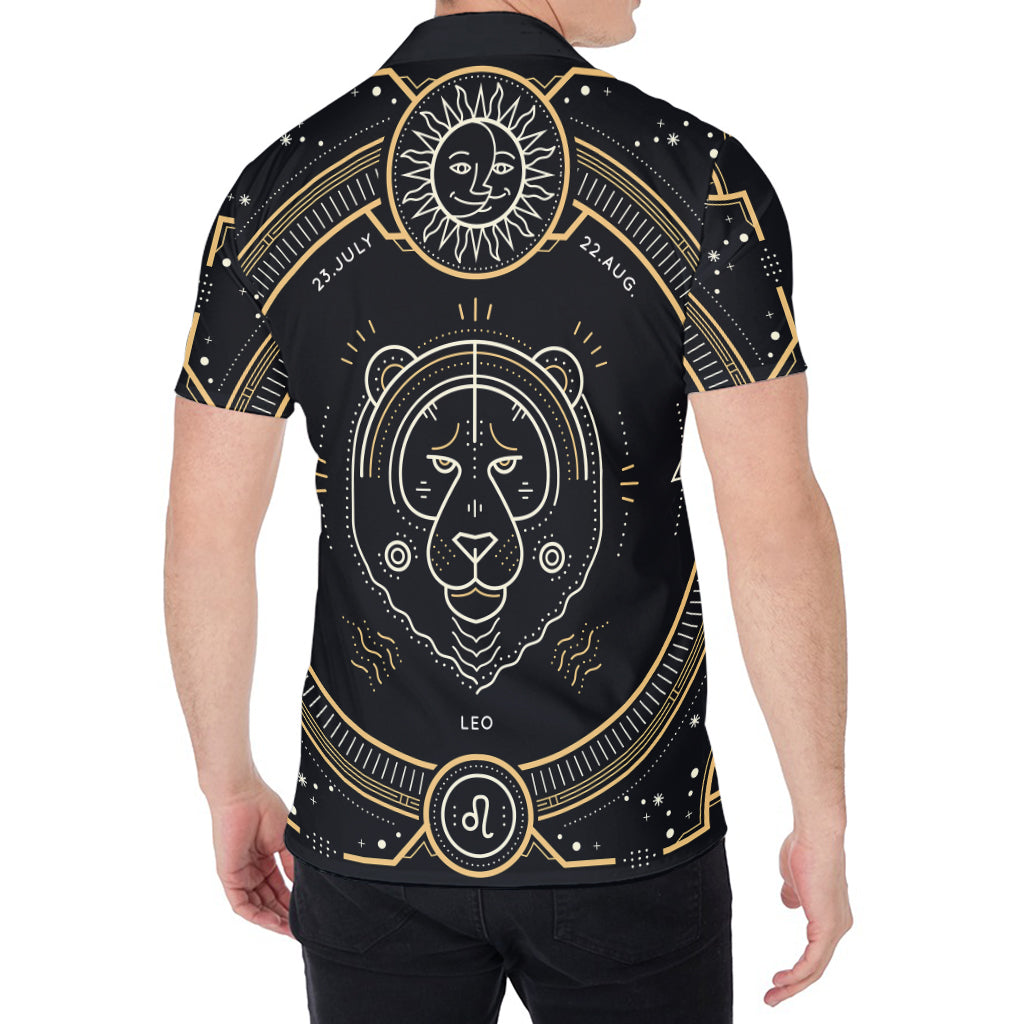 Vintage Leo Zodiac Sign Print Men's Shirt