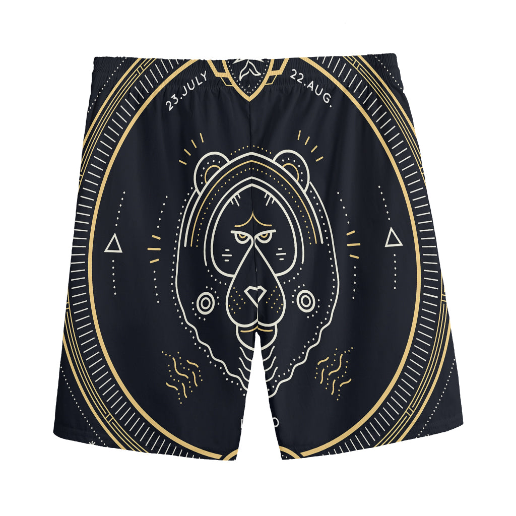 Vintage Leo Zodiac Sign Print Men's Sports Shorts