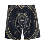 Vintage Leo Zodiac Sign Print Men's Sports Shorts