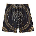 Vintage Leo Zodiac Sign Print Men's Swim Trunks