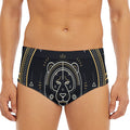 Vintage Leo Zodiac Sign Print Men's Triangle Swim Briefs