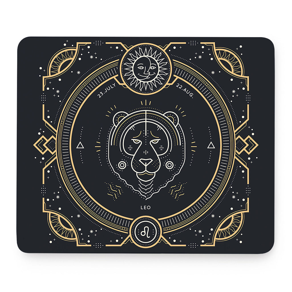 Vintage Leo Zodiac Sign Print Mouse Pad