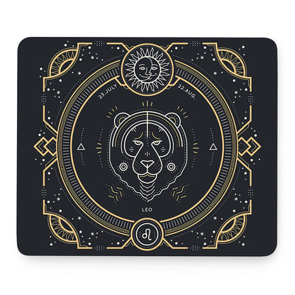 Vintage Leo Zodiac Sign Print Mouse Pad